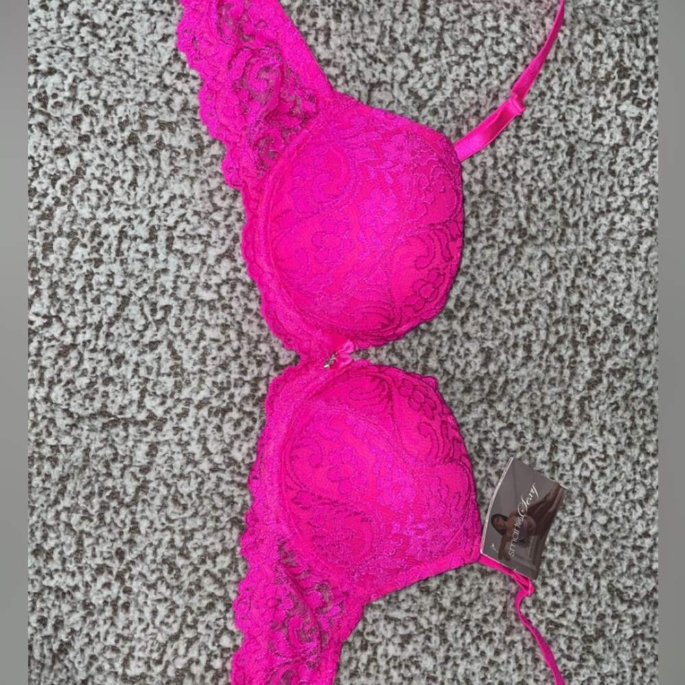 HOT PINK PUSH UP BRA
